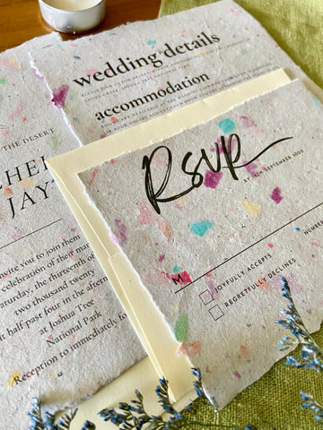 Wedding invitations from Rockywoods Studio