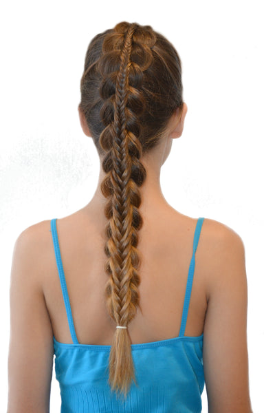 Long Ponytail with Multiple Braids