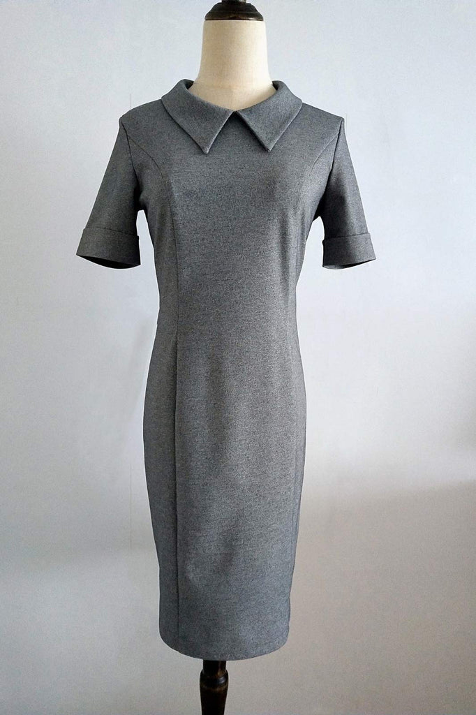 Kate Middleton Gray Lapel Sheath Dress – Mislish