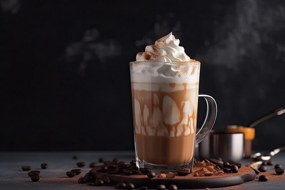 Salted caramel mocha latte