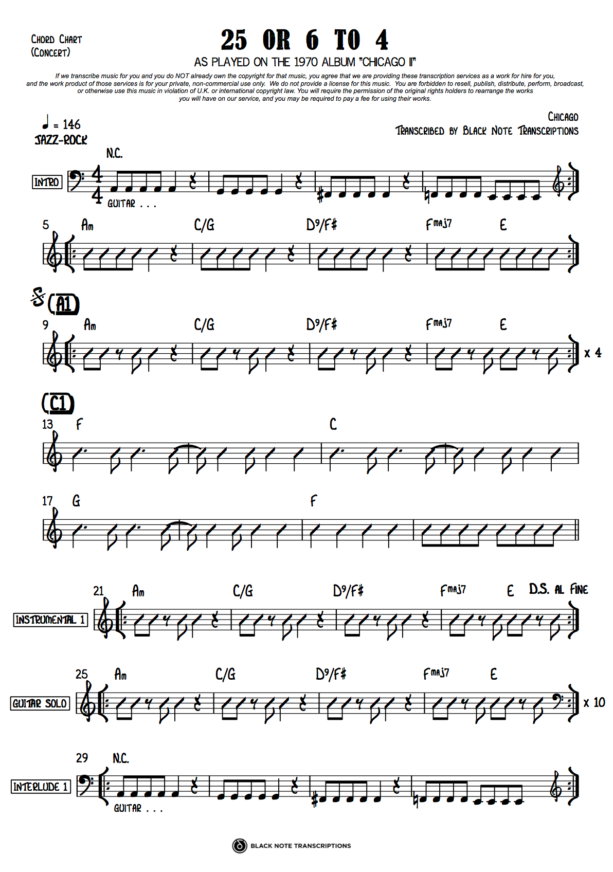 Chicago Horn Charts