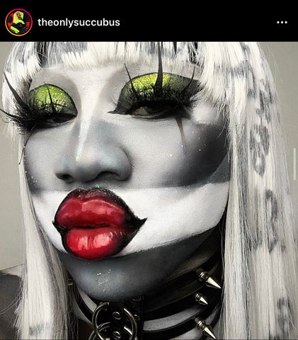 black and white makeup drag queen