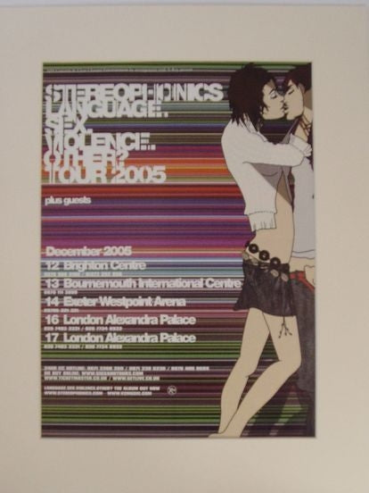 Sterophonics Language Sex Violence Other Tour 2005 Original Ad The Nostalgia Shop 1302