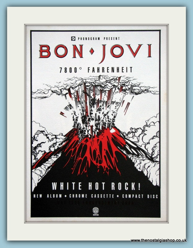Bon Jovi, 7800 Fahrenheit 1985 Original Advert (ref AD3283)
