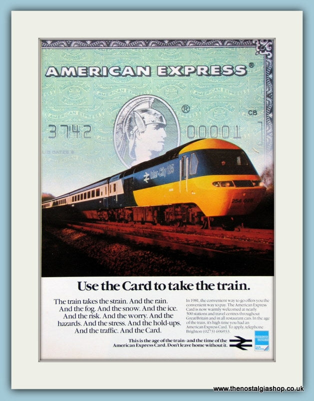 American Express Inter-City 125 Original Advert 1987 (ref AD2298) – The  Nostalgia Shop