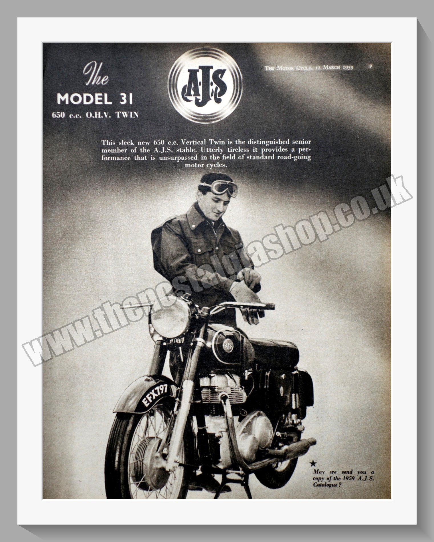 Honda Classic Motorcycles. Mounted Print. – The Nostalgia Shop