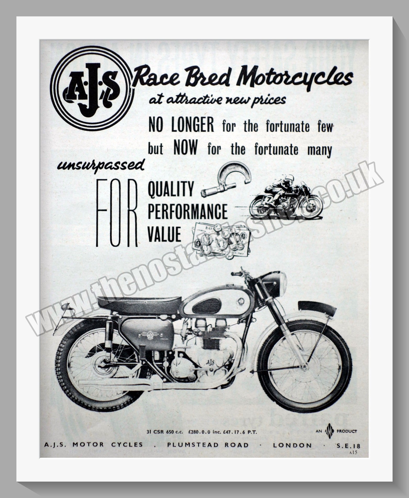 Honda Classic Motorcycles. Mounted Print. – The Nostalgia Shop