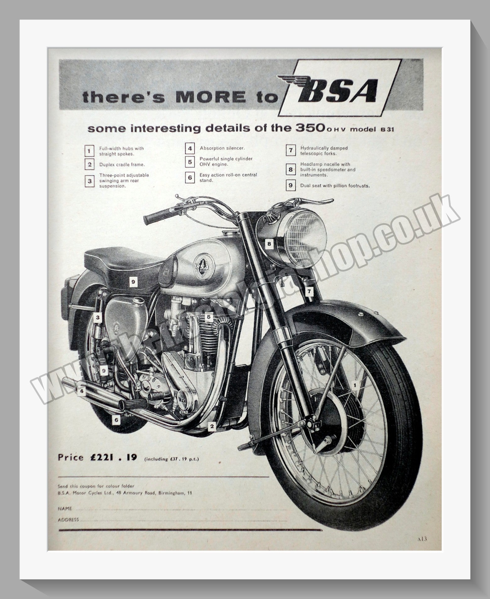 year & model  triumph (afaik)? from an old pix tia (identified as a BSA)