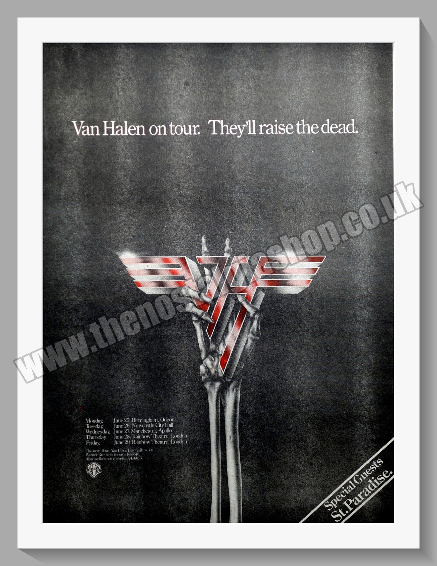 van halen uk tour history