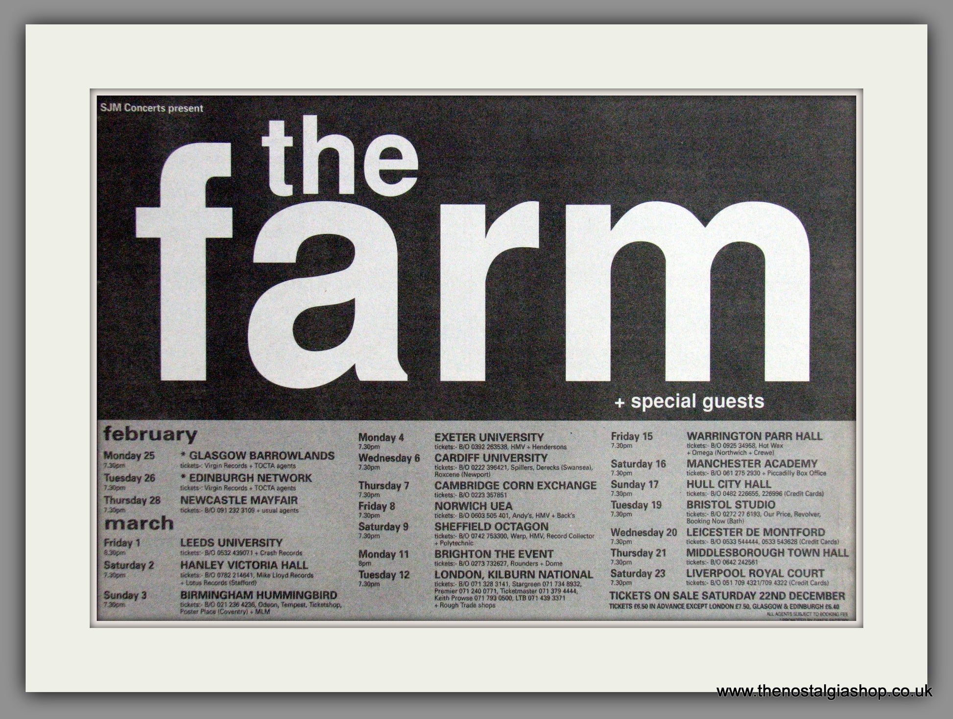 the farm tour dates