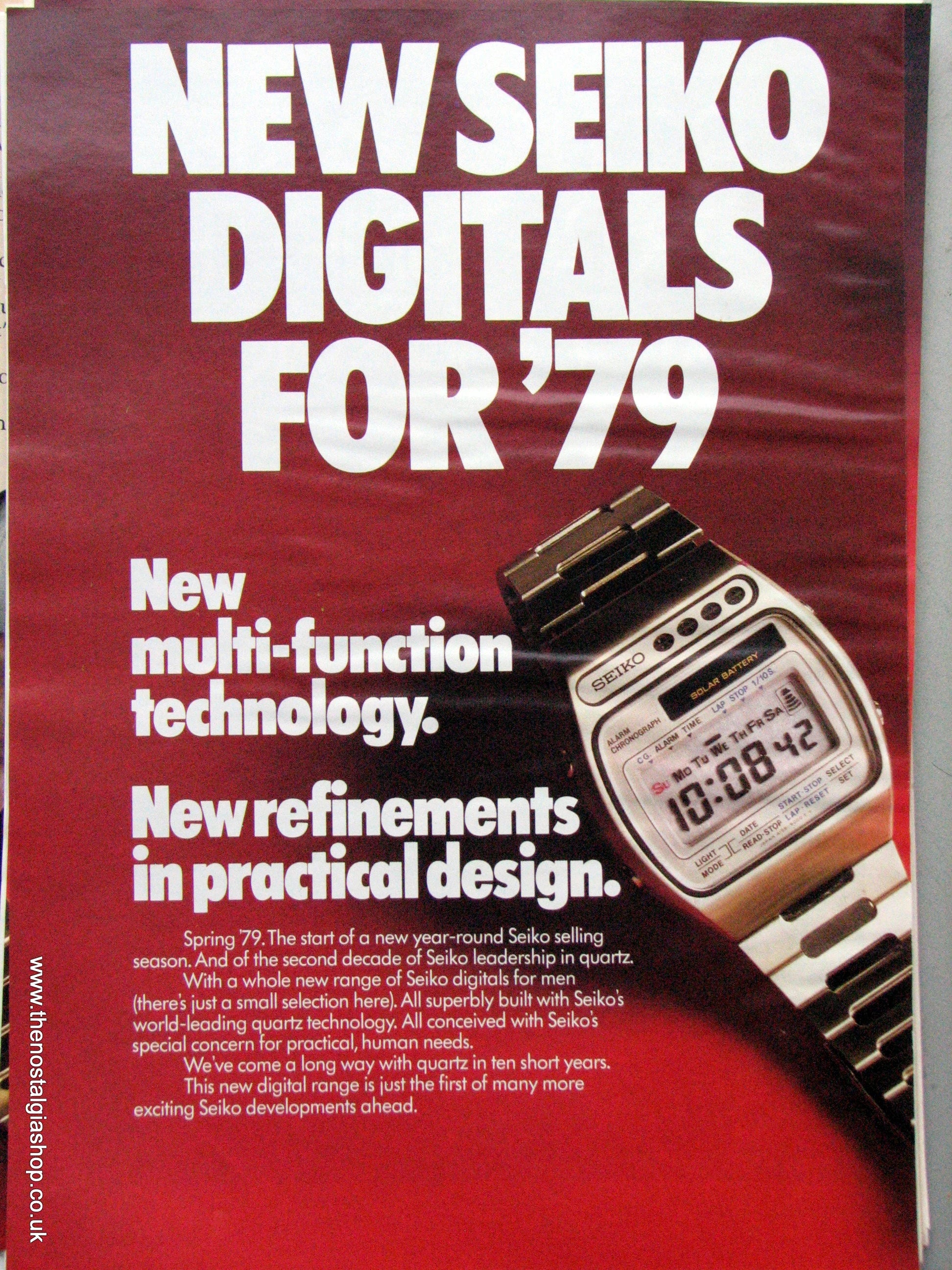 Seiko Watches. Double Original Advert 1979. (ref AD7679) – The Nostalgia  Shop