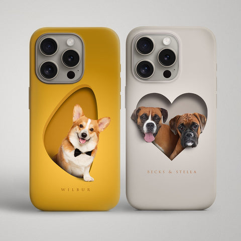 personalised dog picture on mobile phone case