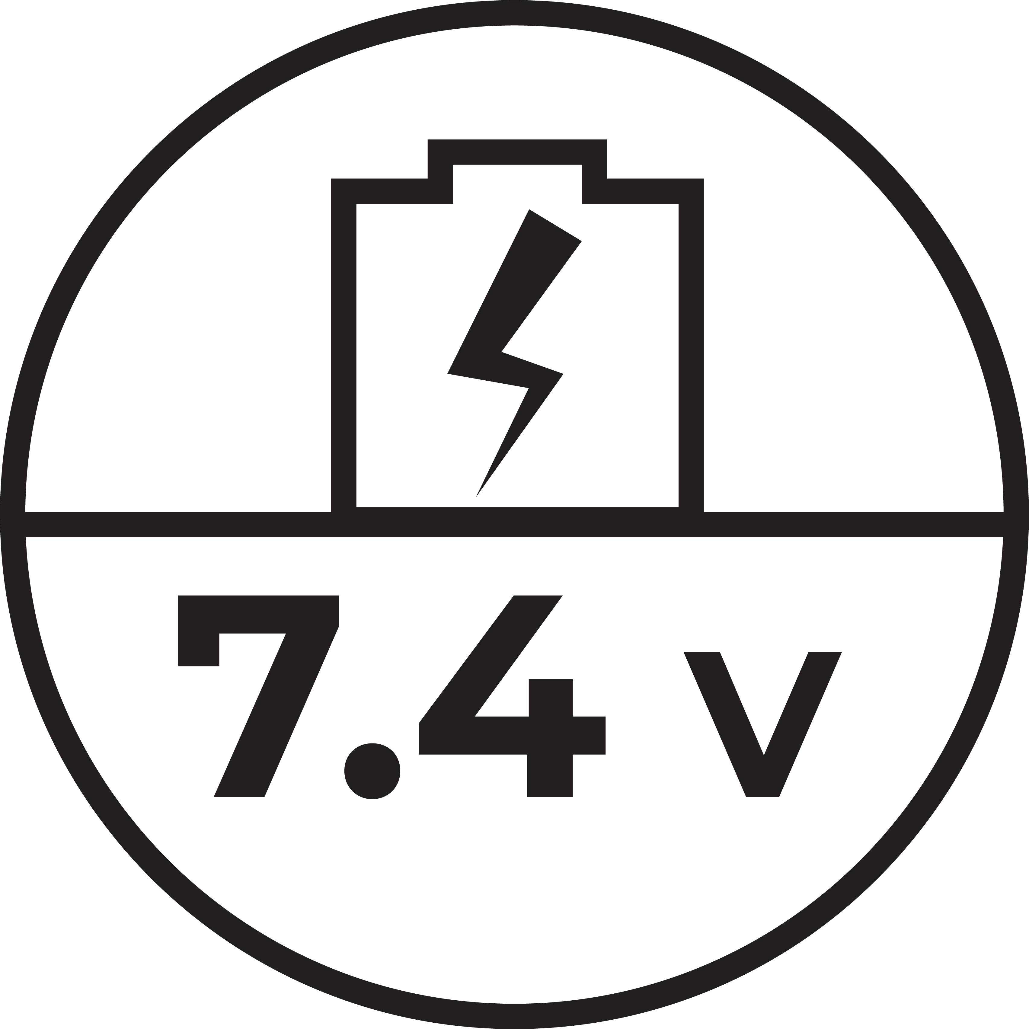 7.4 Volt Battery Icon