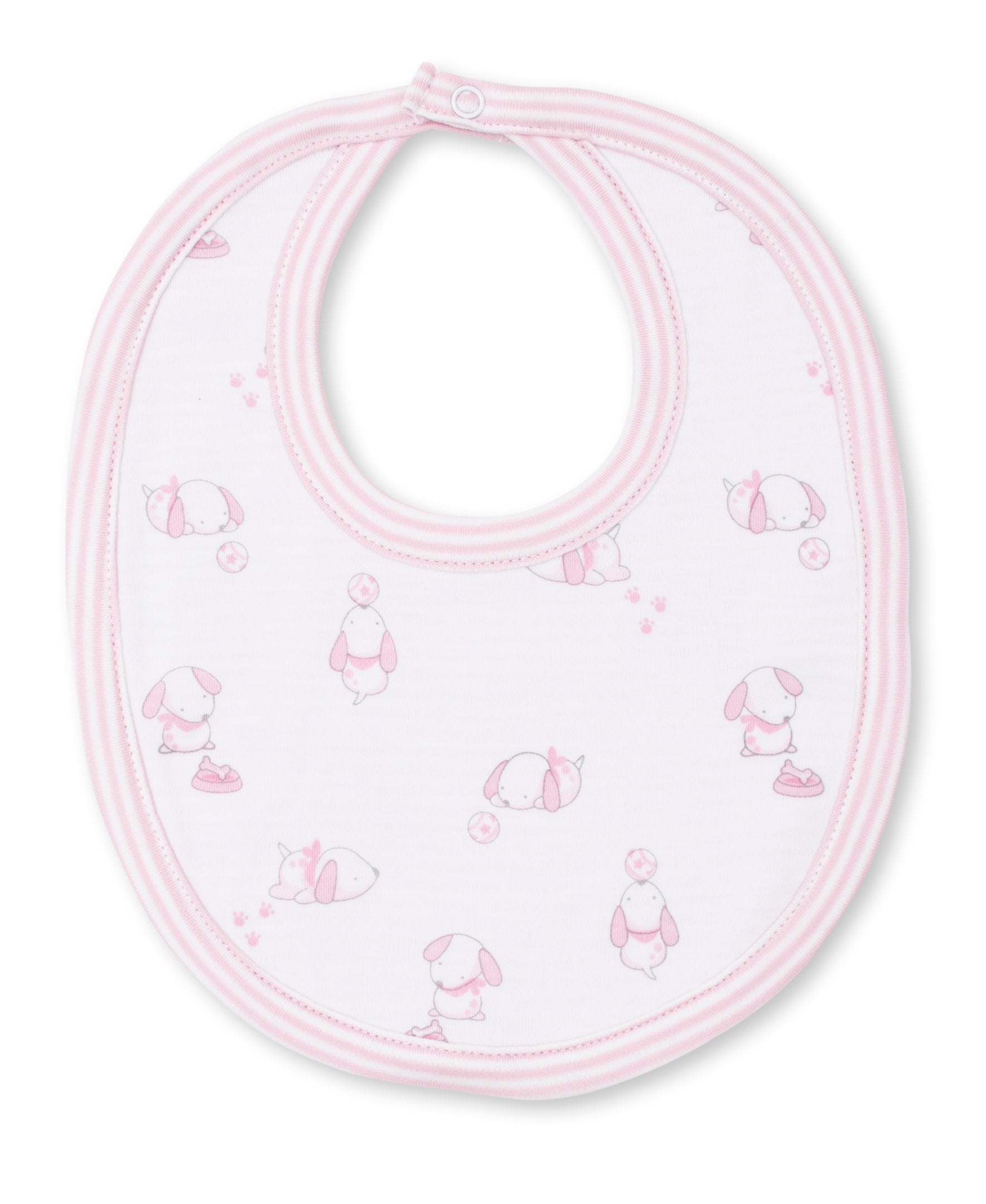 Peppy Pups Reversible Bib - Pink