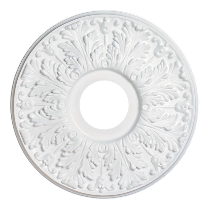 Westinghouse 7702800 Victorian White Finish Molded Plastic Ceiling Medallion