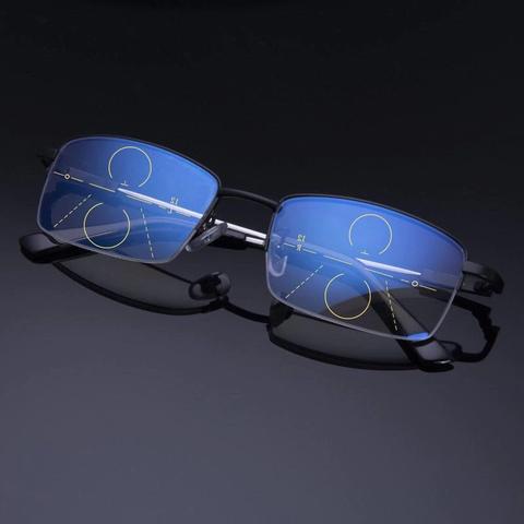 óculos inteligente multifocal fotocromático escurece sozinho não embaça em 15 segundos