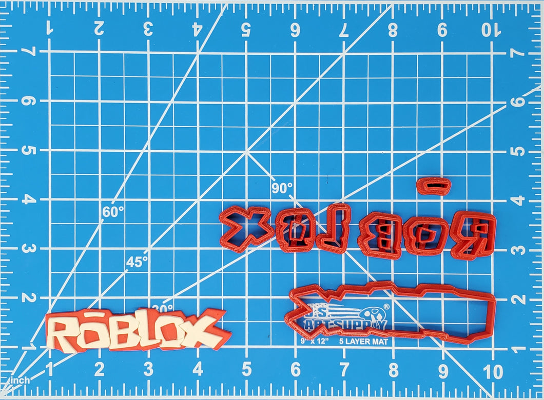 Roblox Logo Cookie Fondant Cutter Set Large Sizes Sugar Shortcuts - roblox 3 0 v