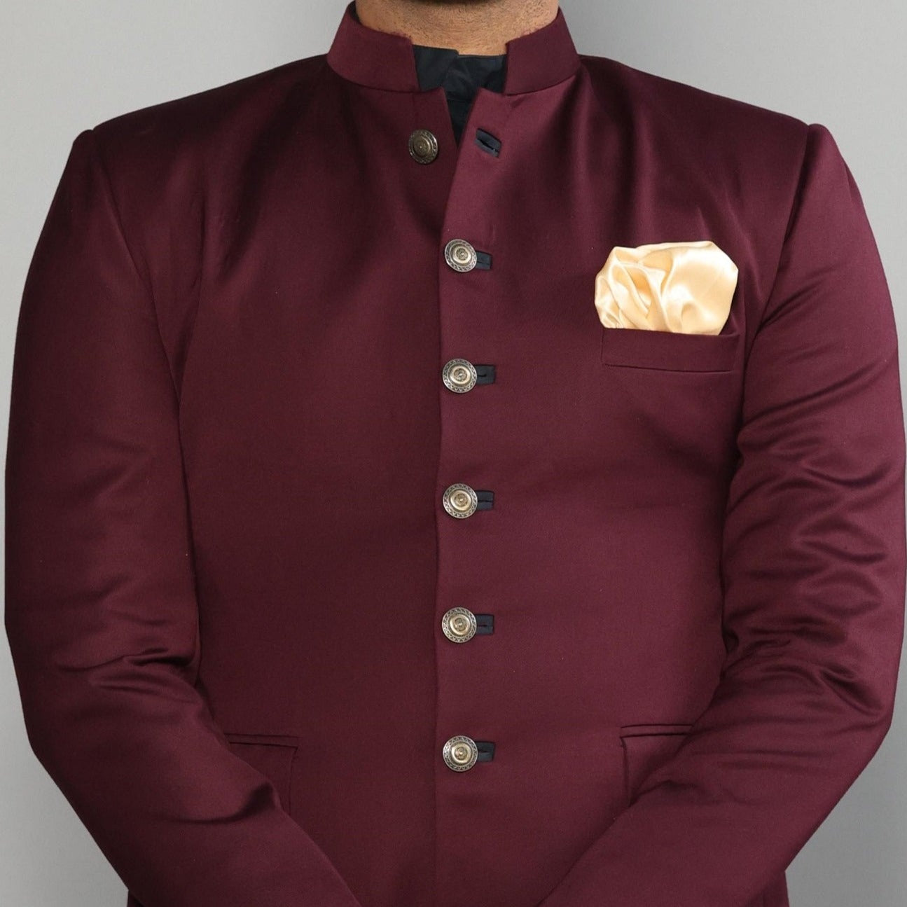 Buy Stylish and Elegant Wine Jodhpuri Suit online
