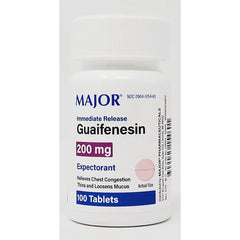 allergy relief from allergy medications image of guaifensin 200 mg 100 tablets by major immediate relief relieves chest congestion and thins and loosens muscus