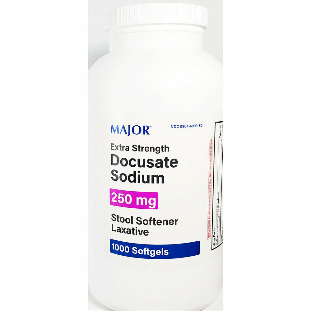 Docusate Sodium 250 mg, 1000 Softgels by Major Hargraves Online