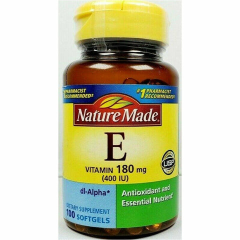 Nature Made Vitamin E 180 Mg 400 Iu 100 Softgels 1 Pack