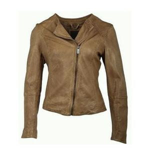 Mauritius - Leather Jacket with Snap Pockets
