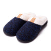 Remedy Health Plush Fleece Unisex Gel Slippers Blue