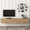 Armoire Damla Floating TV Stand - Light Brown