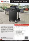 Milex 2 Burner Gas Braai