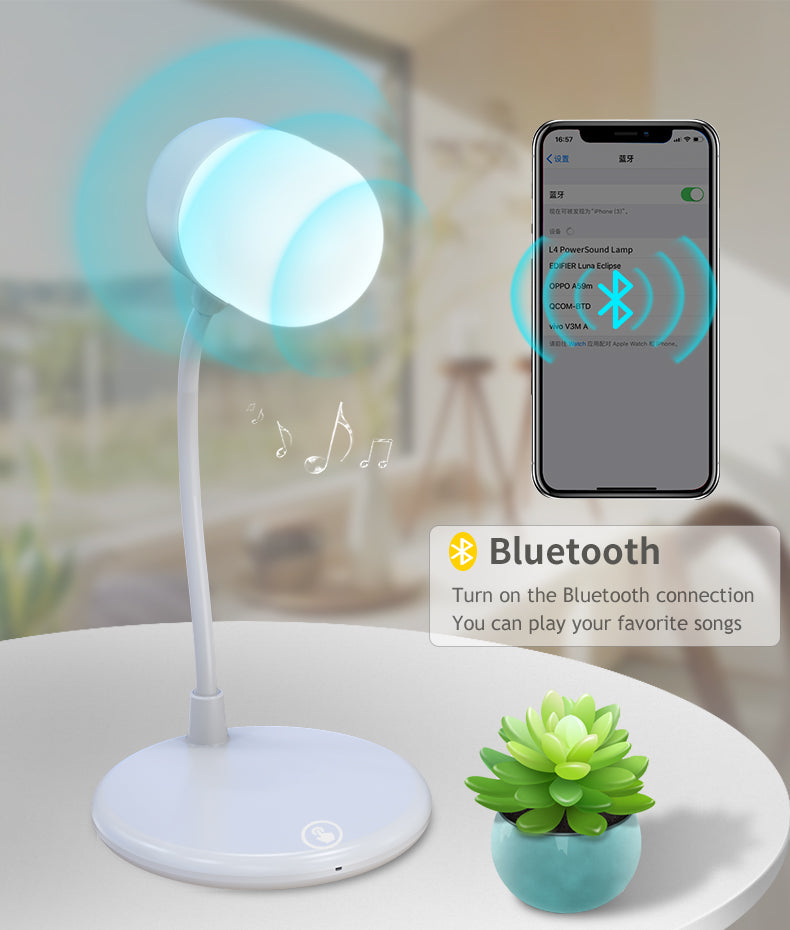 wireless bluetooth charging lamp