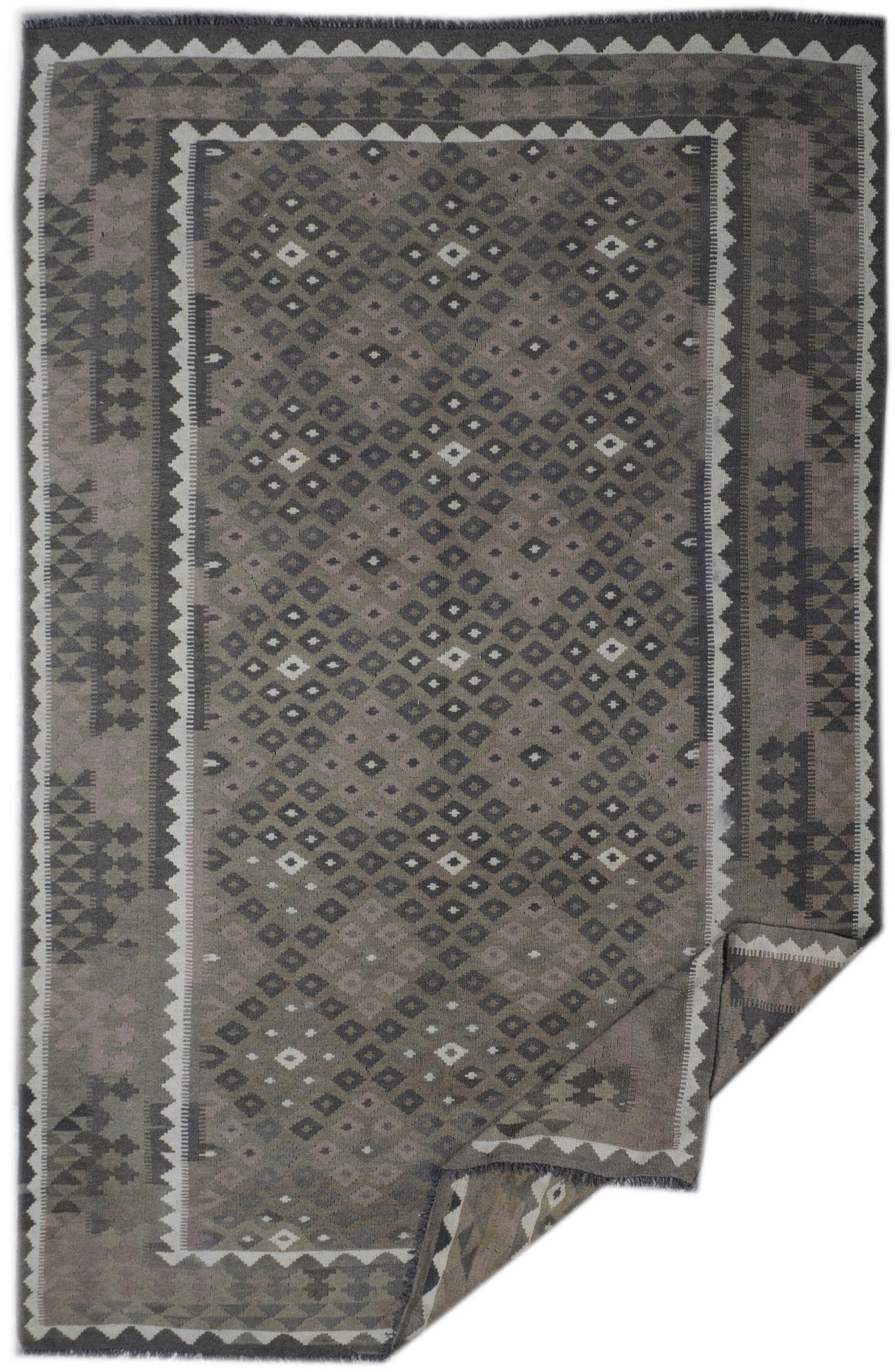 Handmade Afghan Maimana Kilim | 294 x 202 cm | 9'6" x 6'6"