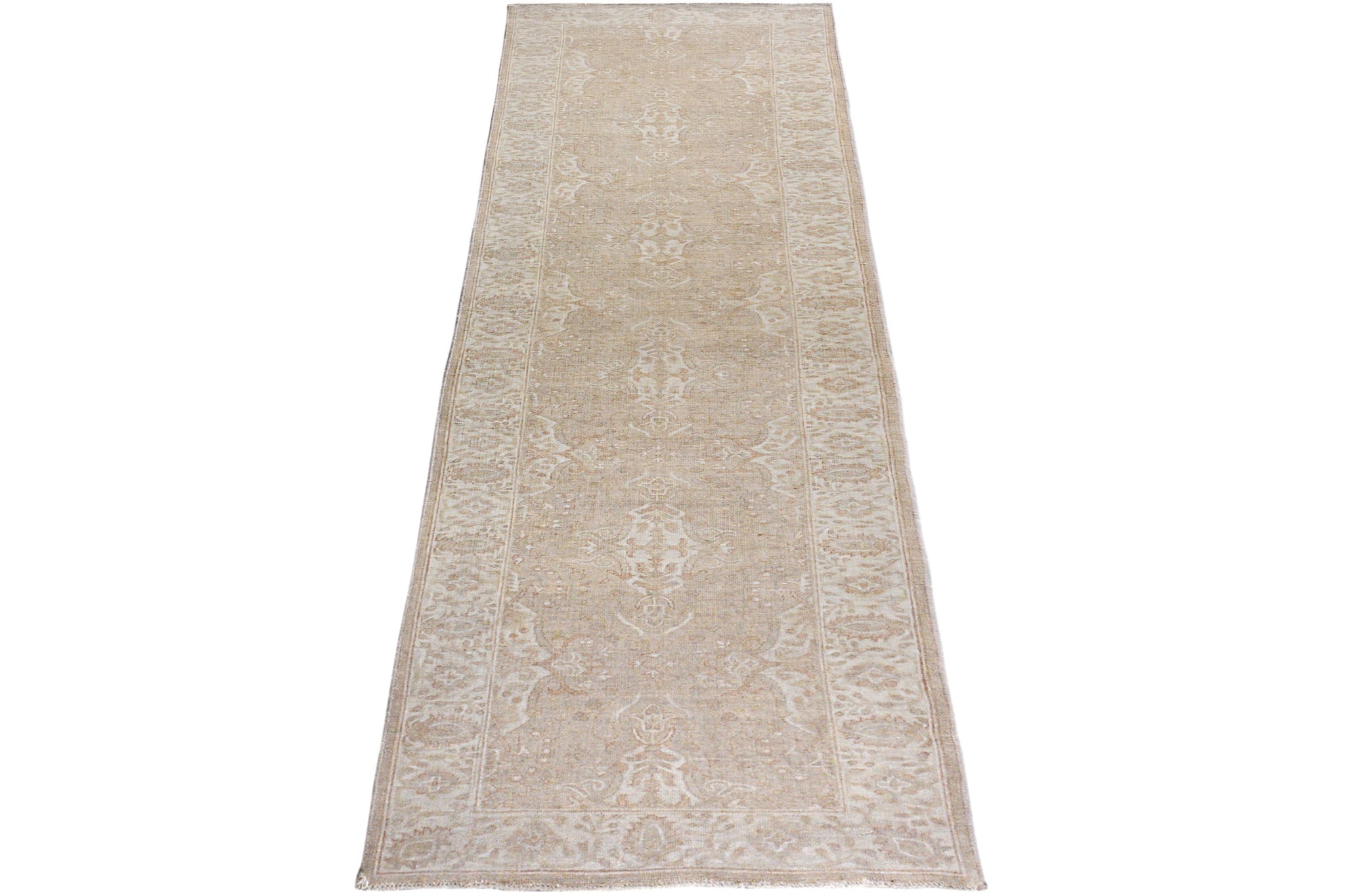 Handmade Afghan Chobi Hallway Runner | Bamyan Collection | 345 x 72 cm | 11'4" x 2'5"