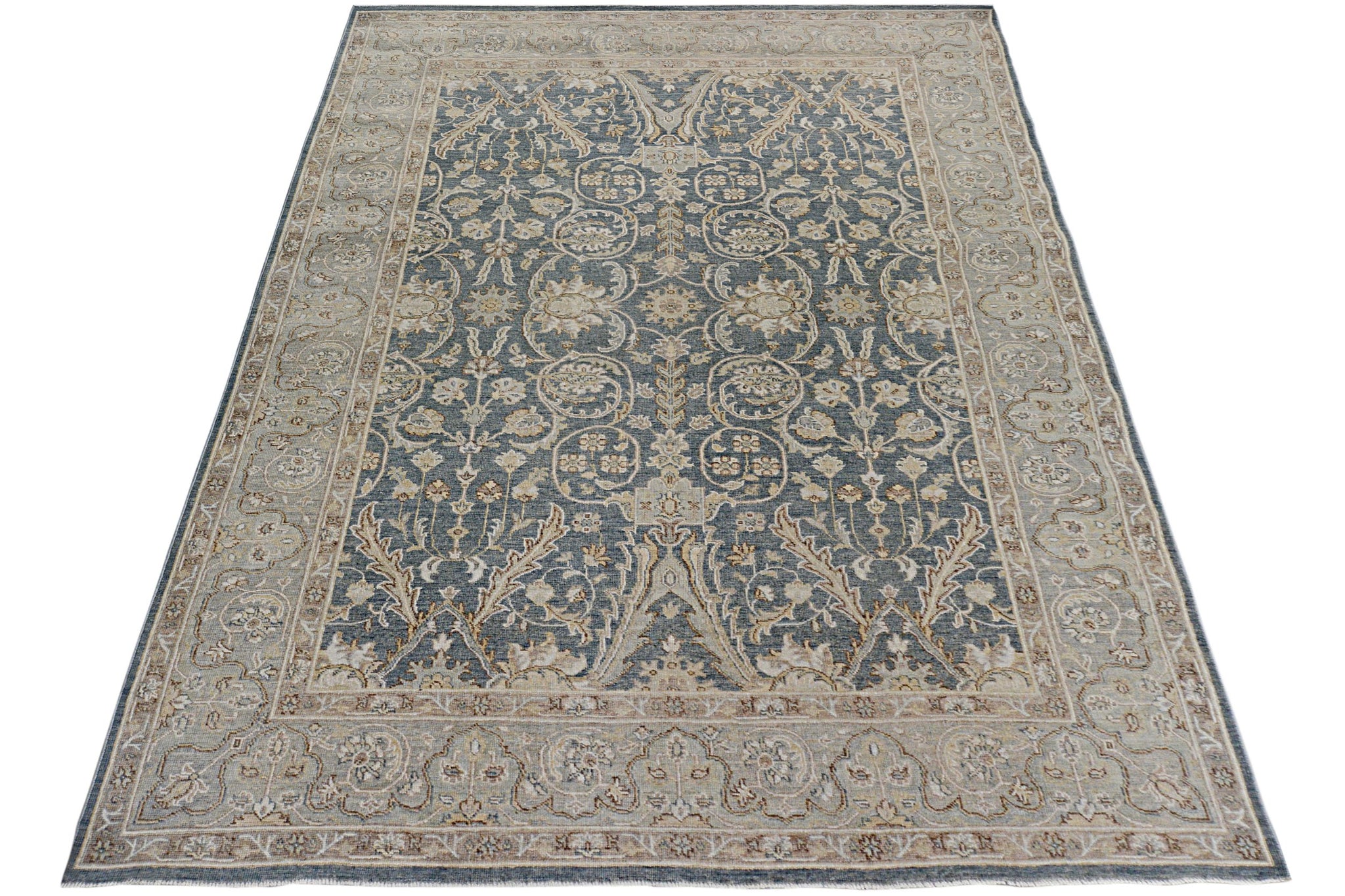 Handmade Afghan Chobi Rug | Bamyan Collection | 241 x 172 cm | 7'11" x 5'8"