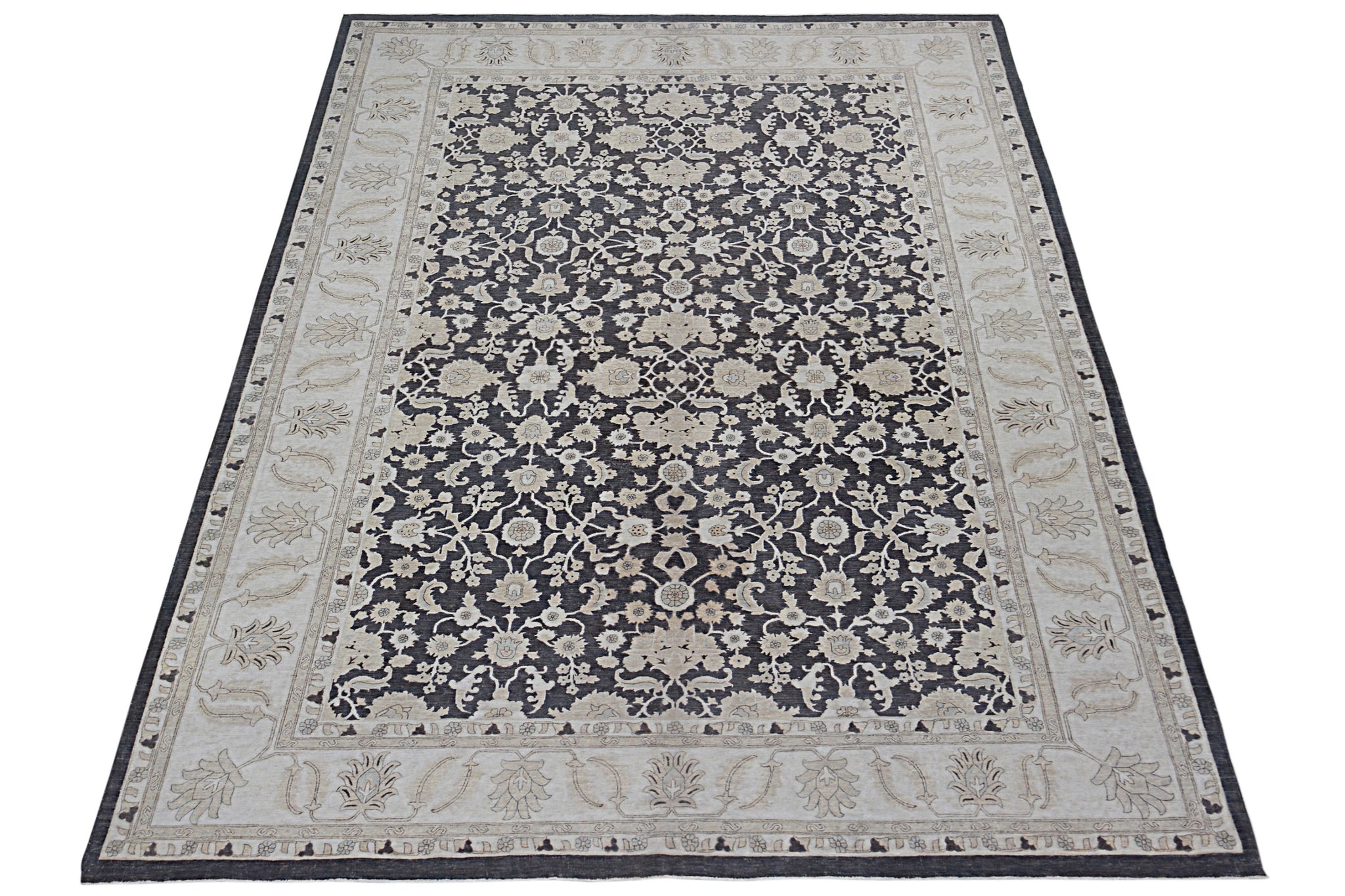 Handmade Afghan Chobi Rug | Bamyan Collection | 370 x 257 cm | 12'2" x 8'6"