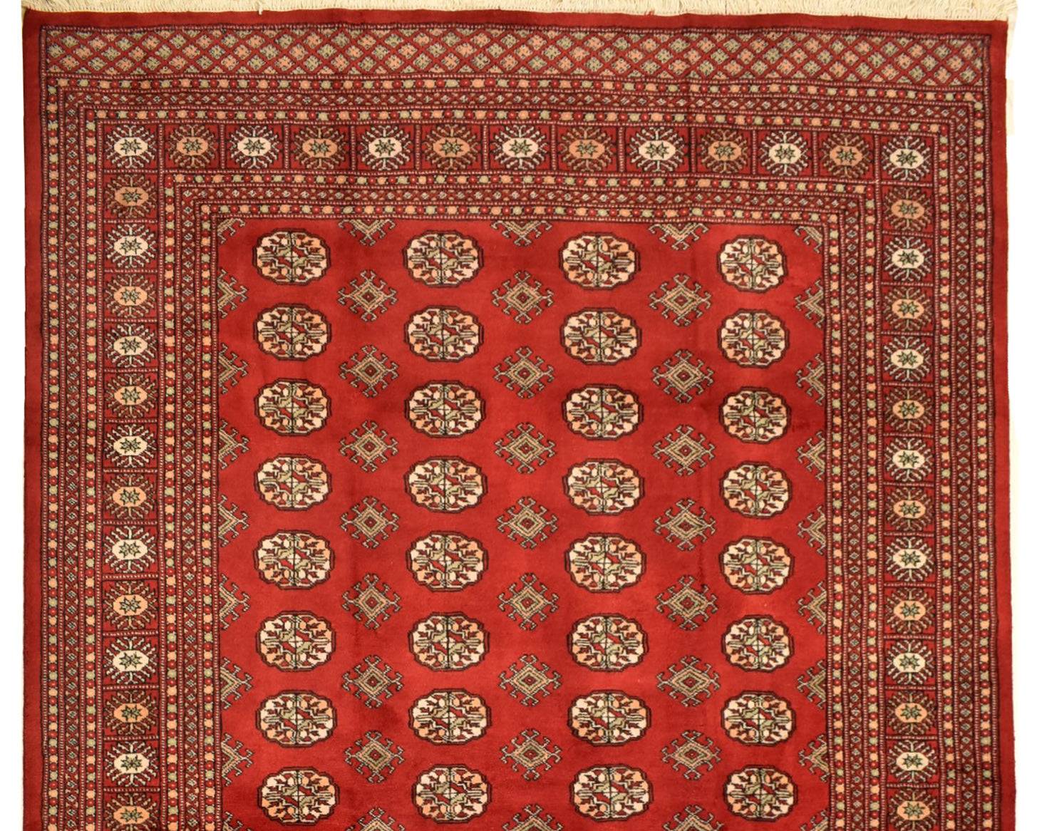 Handmade Traditional Pakistani Bokhara Rug | 283 x 184 cm | 9'3" x 6'