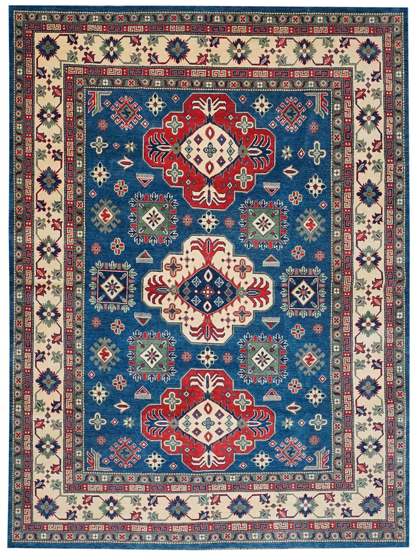 Handmade Afghan Kazakh Rug | 316 x 244 cm | 10'3 x 8'