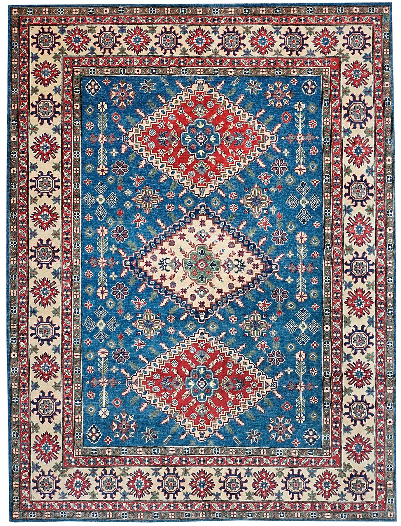 Handmade Afghan Kazakh Rug | 303 x 247 cm