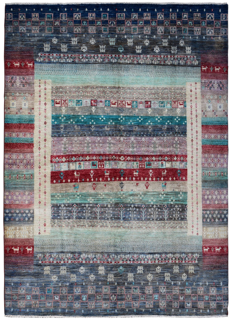 Handmade Afghan Chobi Rug | 296 x 238 cm | 9'9" x 7'10"
