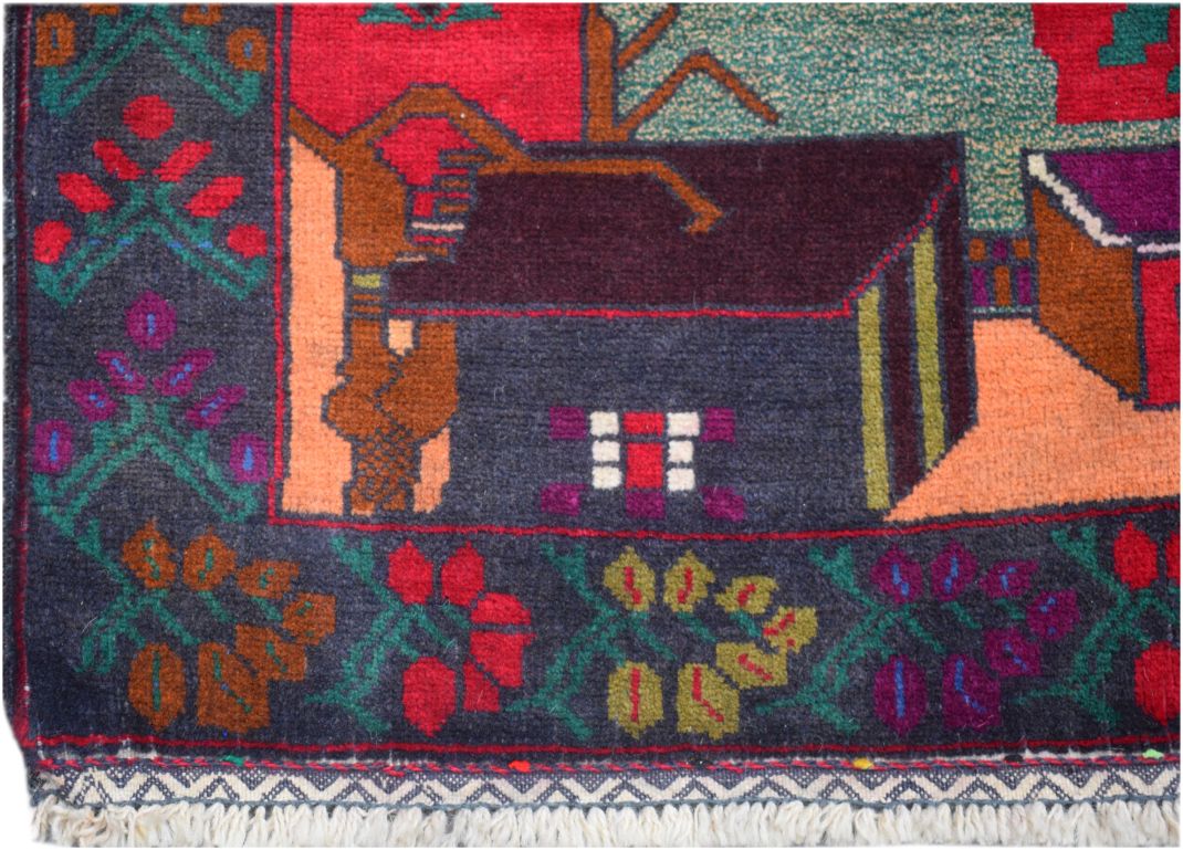 Handmade Tribal Afghan Rug | 150 x 95 cm | 4'9" x 3'11"