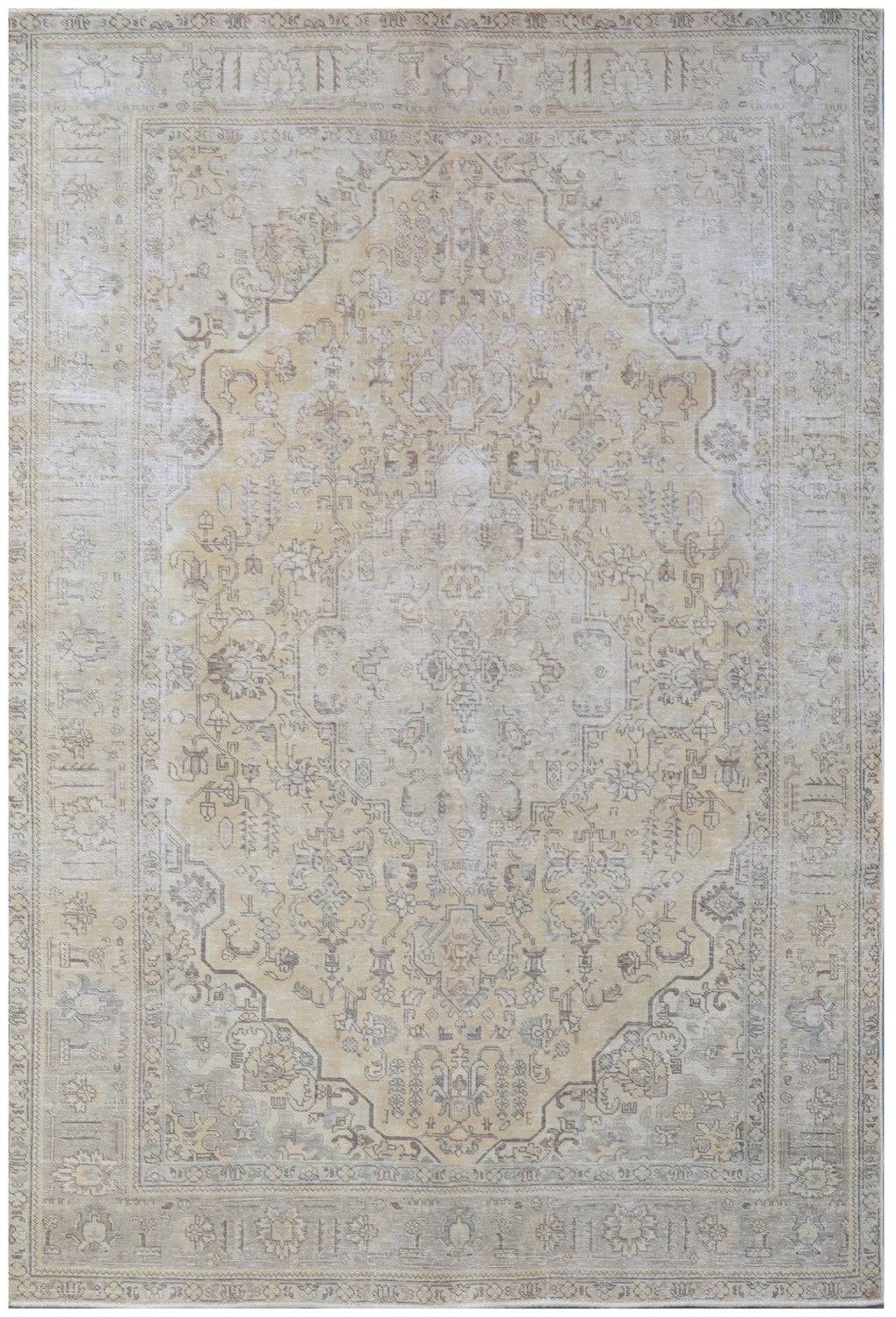 Handmade Persian Vintage Tabriz Rug | 311 x 194 cm