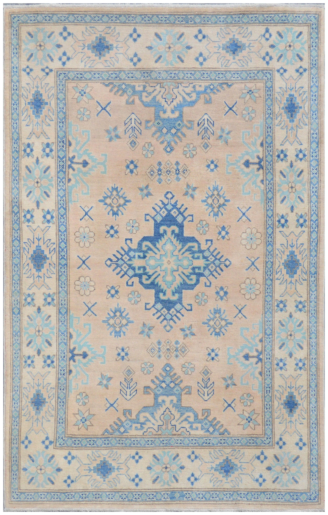 Handmade Afghan Kazakh Rug | 186 x 122 cm | 6'10" x 4'
