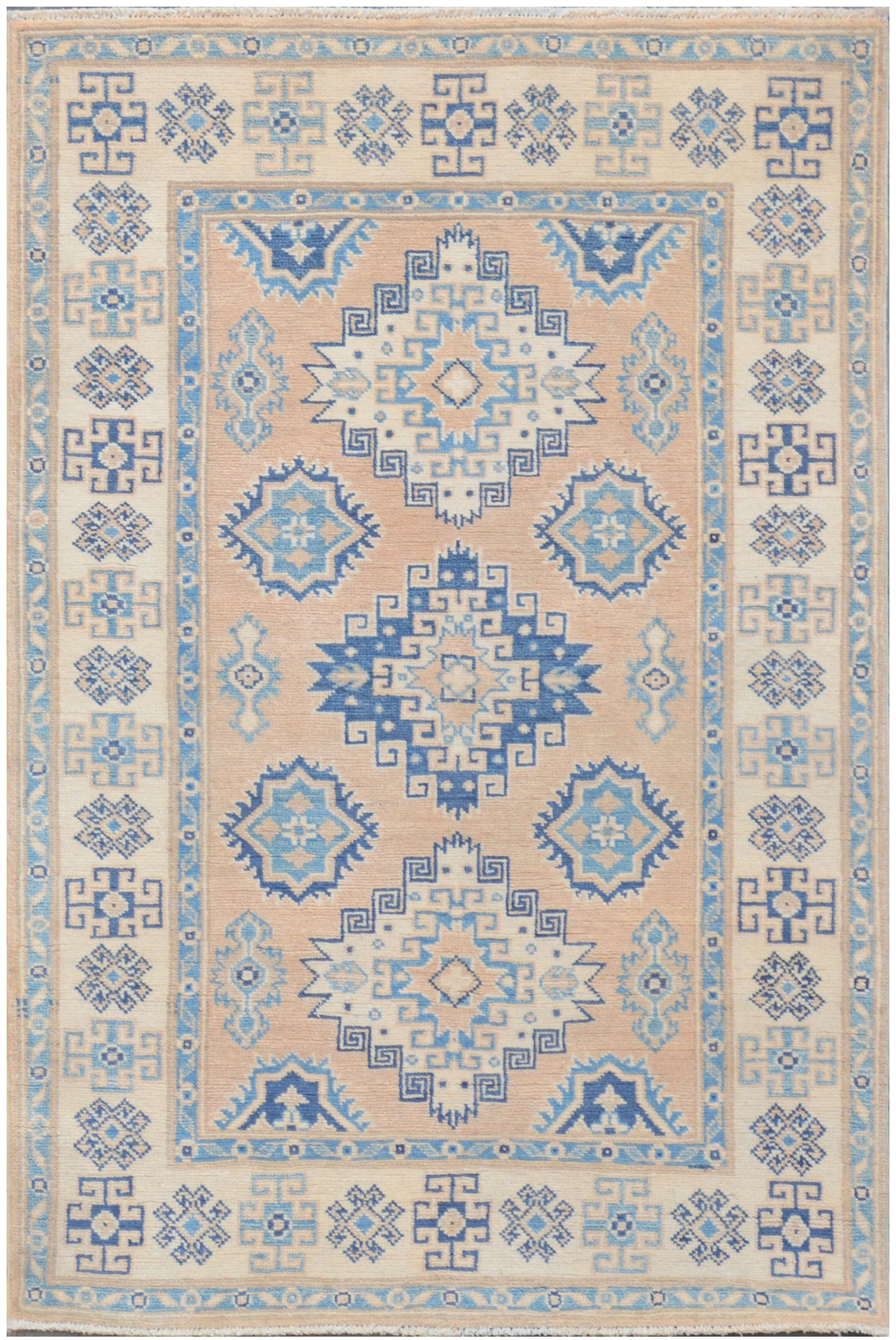 Handmade Afghan Kazakh Rug | 141 x 100 cm