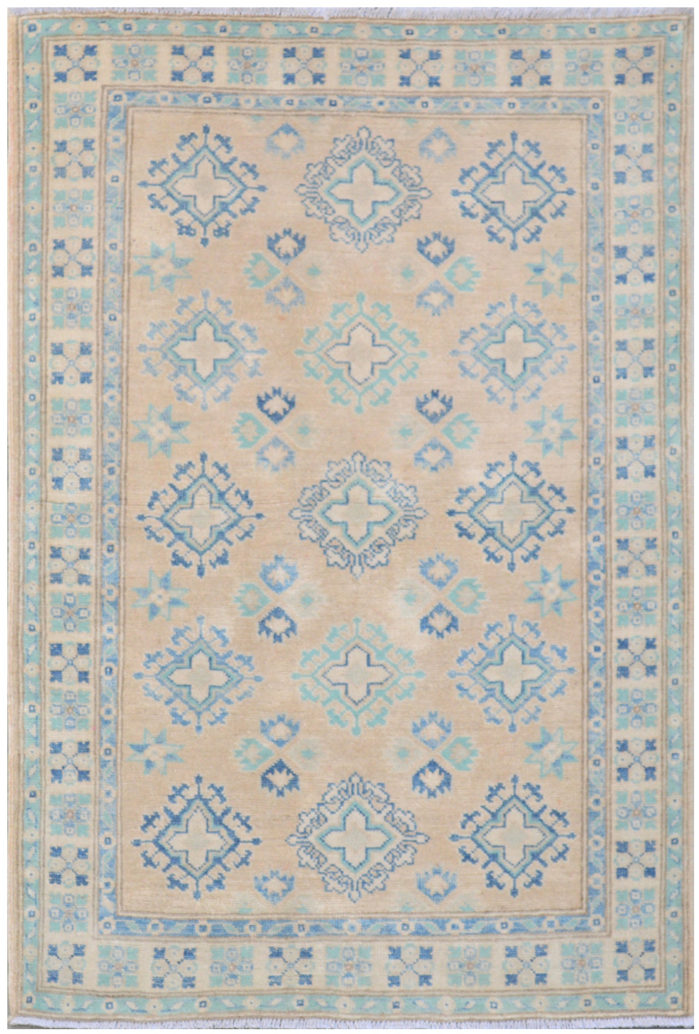 Handmade Afghan Kazakh Rug | 148 x 102 cm | 4'8" x 3'3"