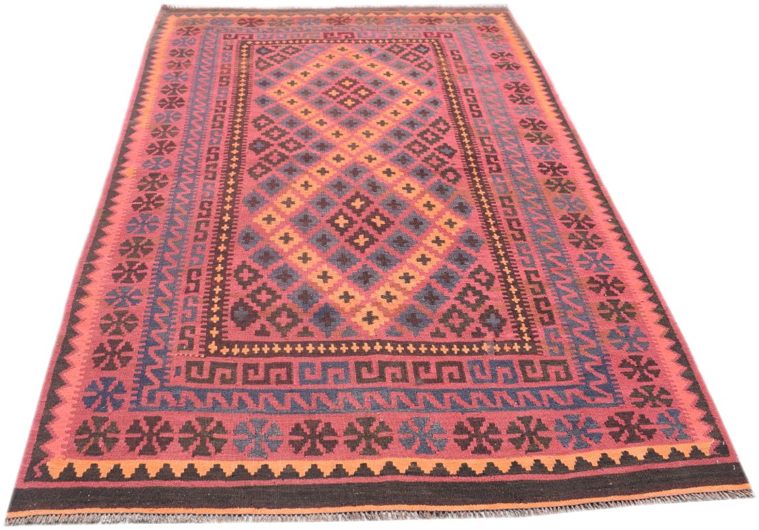 Handmade Afghan Maimana Kilim | 241 x 155 cm