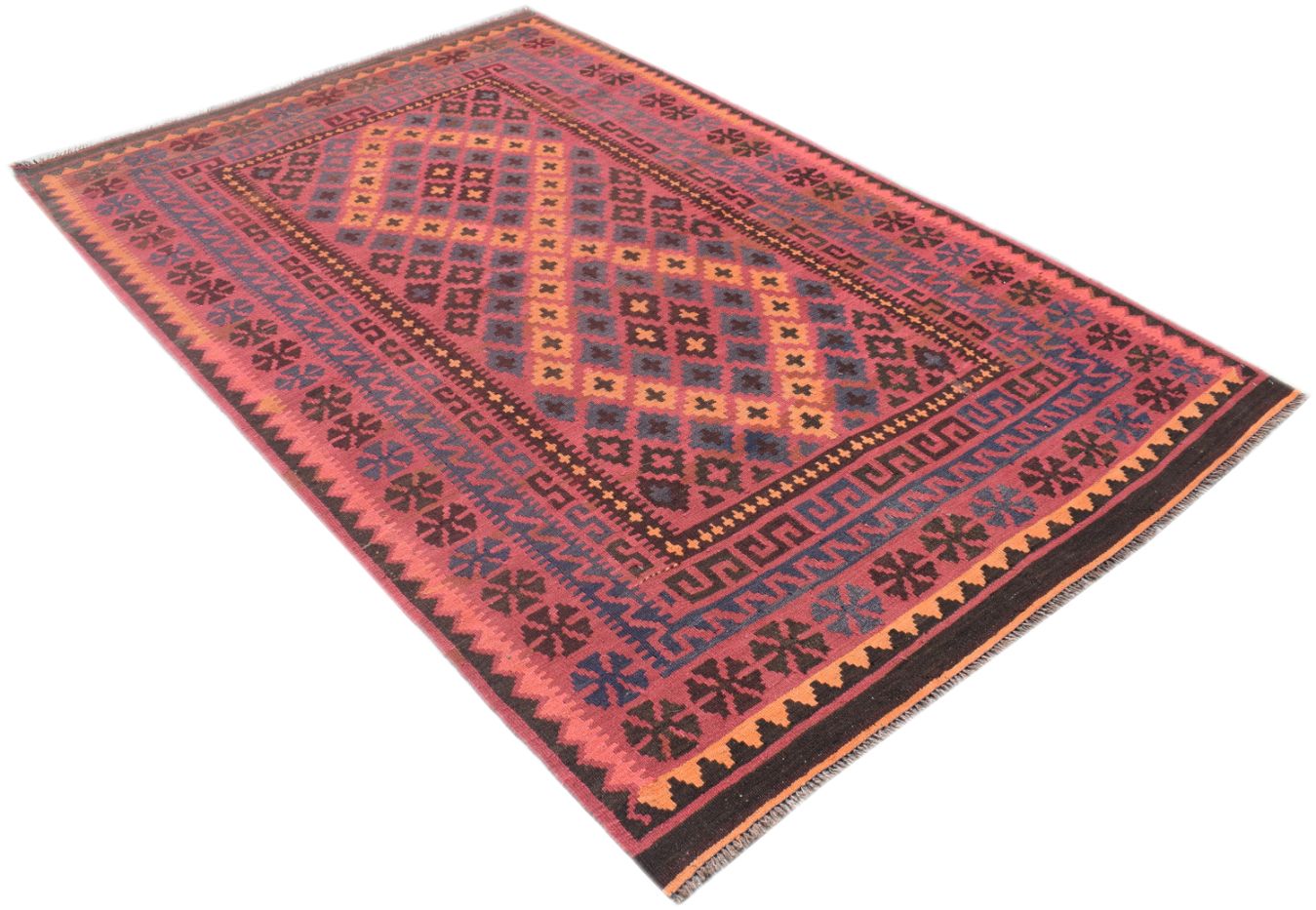 Handmade Afghan Maimana Kilim | 241 x 155 cm