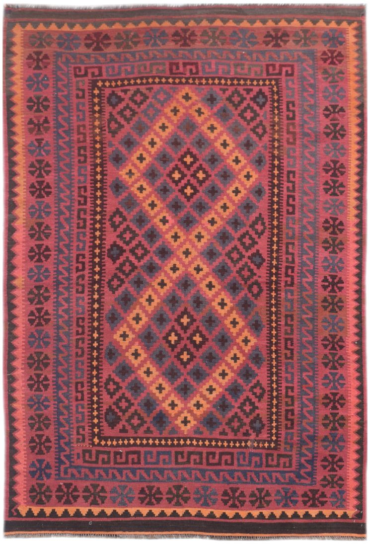 Handmade Afghan Maimana Kilim | 241 x 155 cm