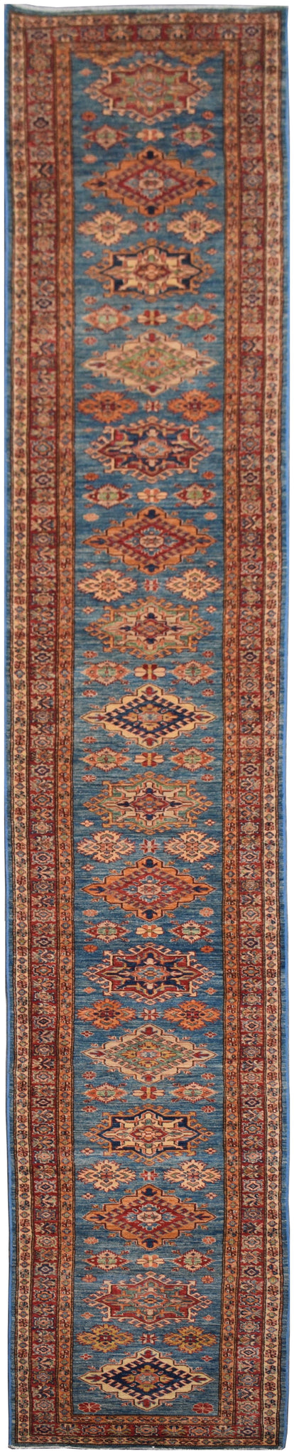 Handmade Traditional Super Kazakh Hallway Runner | 690 x 77 cm | 22'8" x 2'6"