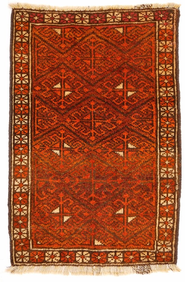 Handmade Mini Tribal Rug | 100 x 65 cm | 3'2" x 2'1"