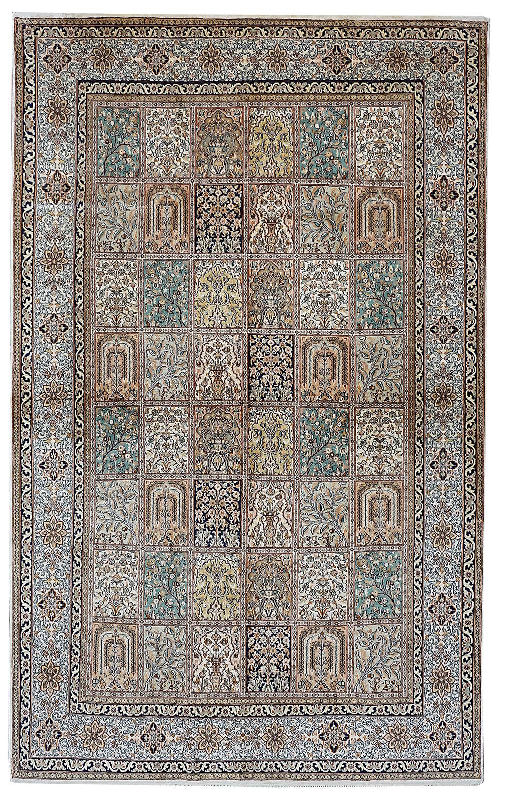 Handmade Kashmiri Silk Rug | 189 x 129 cm