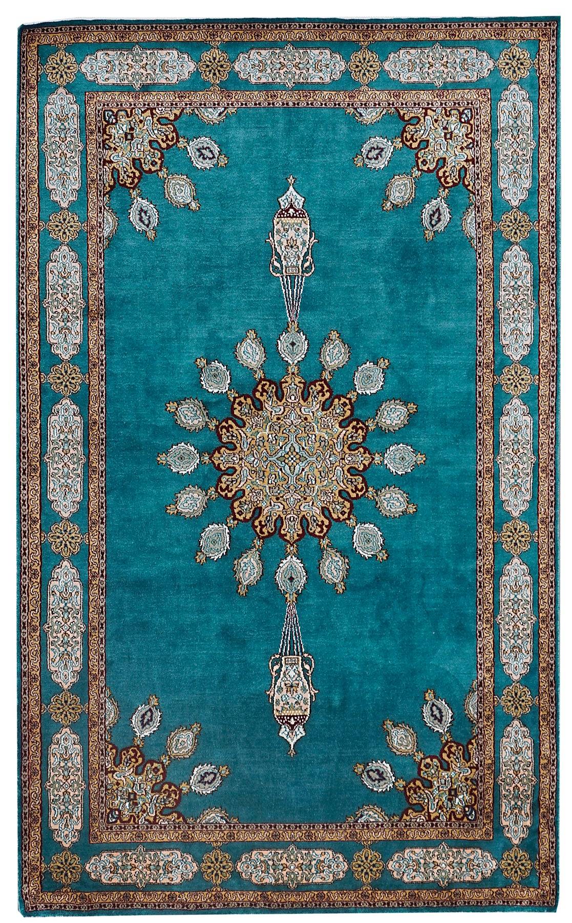 Kashmir Silk Carpet S - Carpet Vidalondon